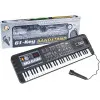 Juodas pianinas su 61 klavišu ir mikrofonu mokymuisi Muzikos instrumentai