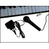 Musta lasten piano mikrofonilla ja nuottitelineellä Musiikkisoittimet