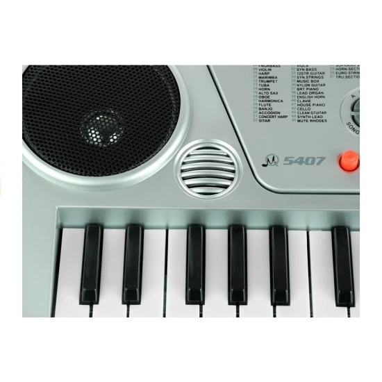 Sidabrinė klaviatūra su mikrofonu ir LCD ekranau Muzikos instrumentai