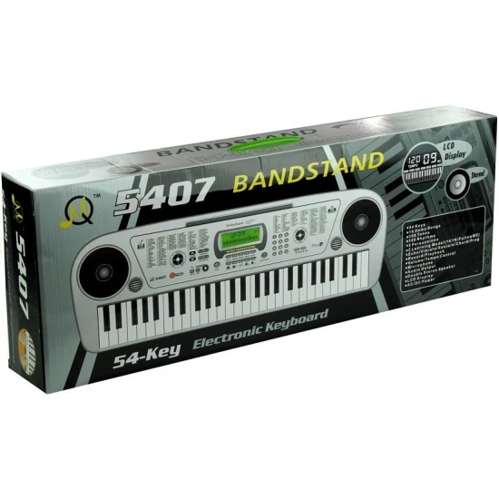 Sidabrinė klaviatūra su mikrofonu ir LCD ekranau Muzikos instrumentai