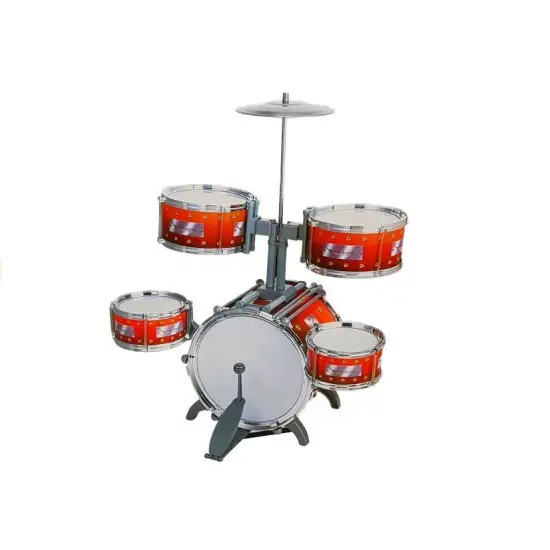 Vaikų muzikos būgnų rinkinys su 5 būgnais ir kėdute Muzikos instrumentai