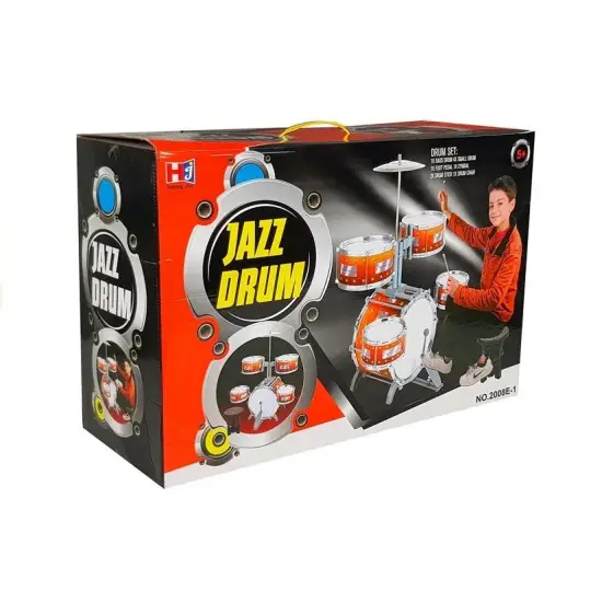 Vaikų muzikos būgnų rinkinys su 5 būgnais ir kėdute Muzikos instrumentai