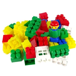 Spalvoti konstrukciniai blokeliai 65 vnt