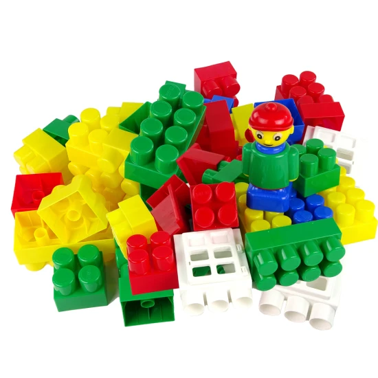 Spalvoti konstrukciniai blokeliai 65 vnt Konstruktoriai