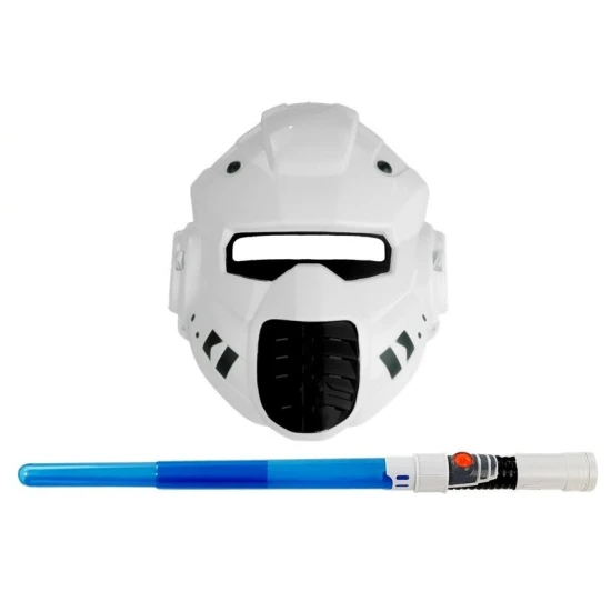 Kosminių ginklų rinkinys su kardu ir kauke Šautuvai