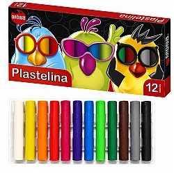 MONA mokyklinis modeliavimo molio rinkinys 12 spalvų