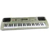 Pilkas muzikinis pianinas su mikrofonu Muzikos instrumentai