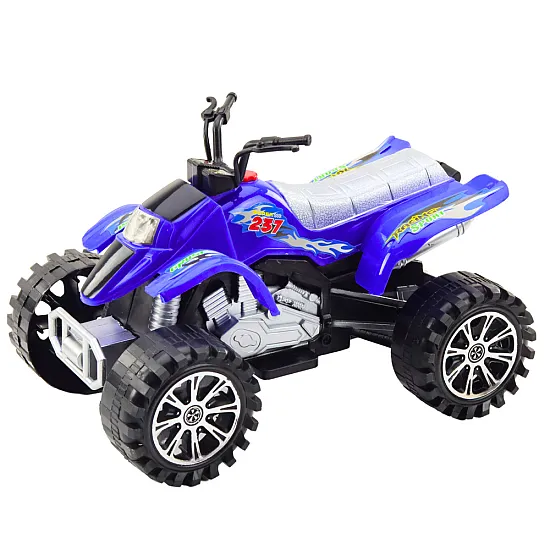 Quad Terrain Drive Treaded Wheels Blue Samochody-zabawki
