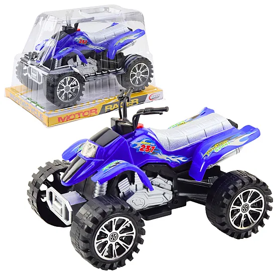 Quad Terrain Drive Treaded Wheels Blue Samochody-zabawki