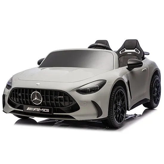 Pilkas elektrinis automobilis Mercedes AMG DK-GT63