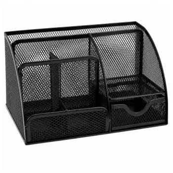 Black Metal Desk Organizer