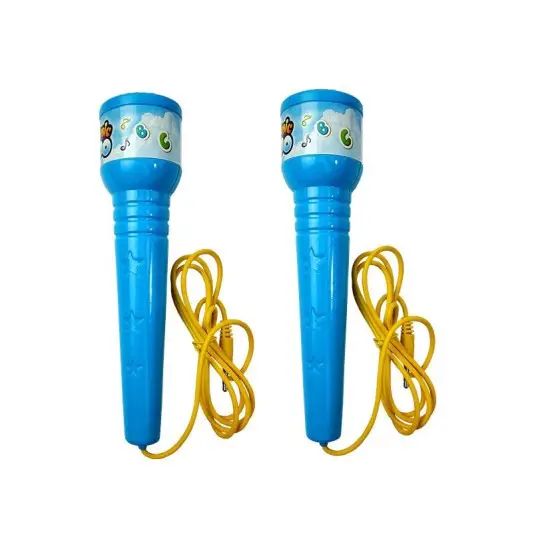 Mėlynų mikrofonų rinkinys su stovu Muzikos instrumentai