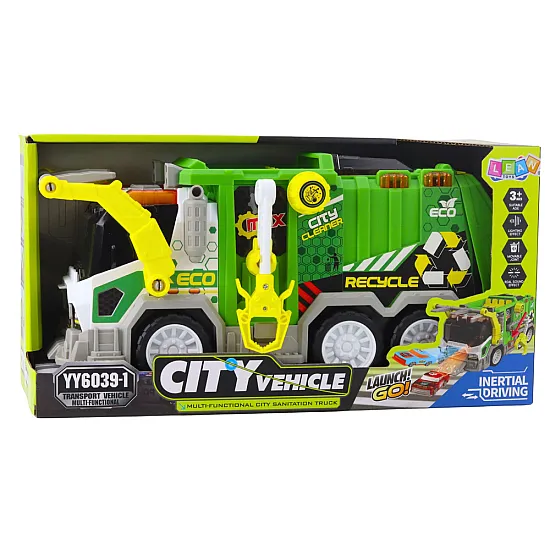 Truck Garbage Truck Municipal Vehicle Lights Sounds Žaisliniai automobiliai