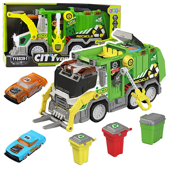 Truck Garbage Truck Municipal Vehicle Lights Sounds Žaisliniai automobiliai