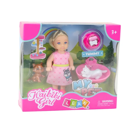 Lėlės rinkinys su augintiniais Lėlės ir žaidimų rinkiniai