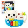 A small kitten-shaped piano for toddlers with light effects. Musical instruments