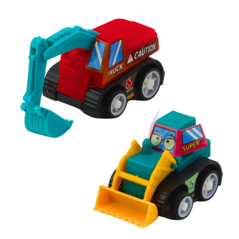 Set of Mini Construction Cars with Motor in a Bag 6 pcs. Žaisliniai automobiliai