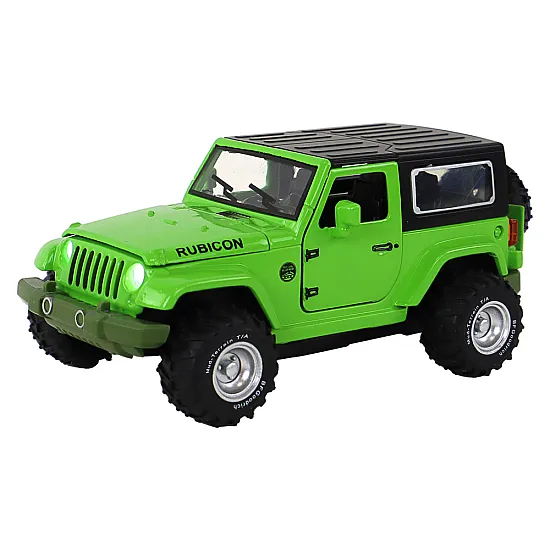 Off-Road Car Battery Powered Friction Drive Metal Green 1:32 Žaisliniai automobiliai