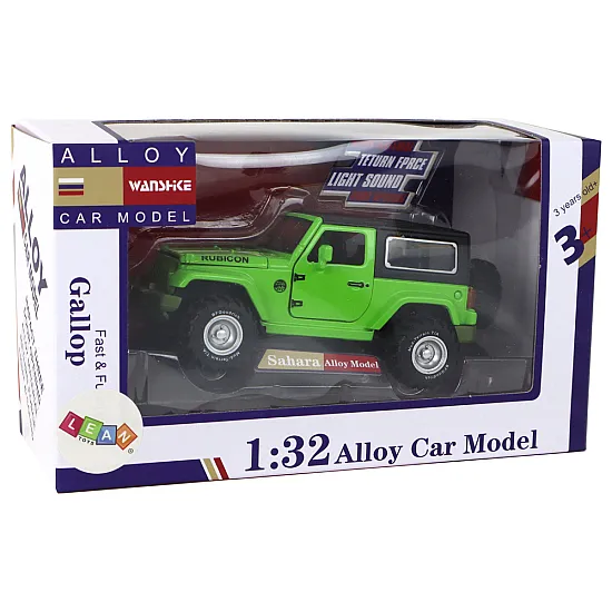 Off-Road Car Battery Powered Friction Drive Metal Green 1:32 Žaisliniai automobiliai