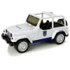 Baltos spalvos visureigis policijos automobilis Žaisliniai automobiliai