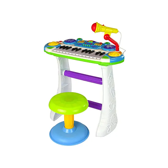 Muzikinis pianinas vaikams su mikrofonu Muzikos instrumentai