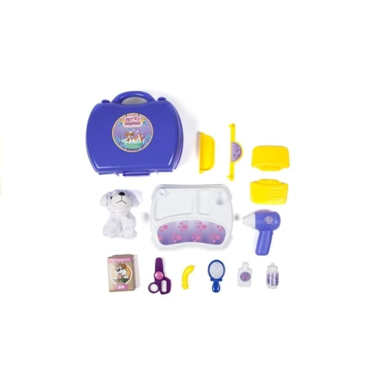 Šuniukų kirpyklos rinkinys lagaminas Pliušiniai žaislai