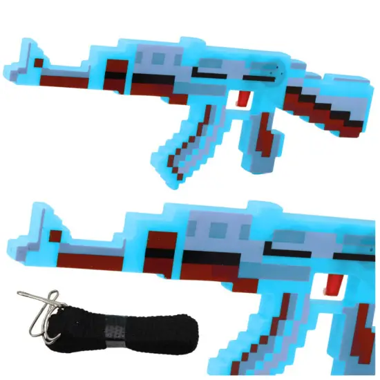 Pixel mėlynas šautuvas su garso ir šviesos efektais Šautuvai