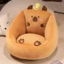 Коричневое плюшевое кресло для детей