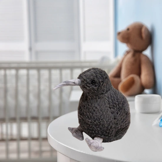 Juodas pliušinis kivis paukštis Pliušiniai žaislai