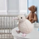 Baltas pliušinis kivi paukštis 17 cm Pliušiniai žaislai