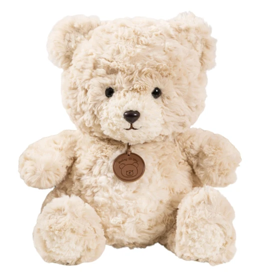 Plush Mascot Cuddly Toy Teddy Bear with Medallion Beige 25cm Pliušiniai žaislai