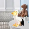 Baltas pliušinis paukštis pelikanas 24cm Pliušiniai žaislai