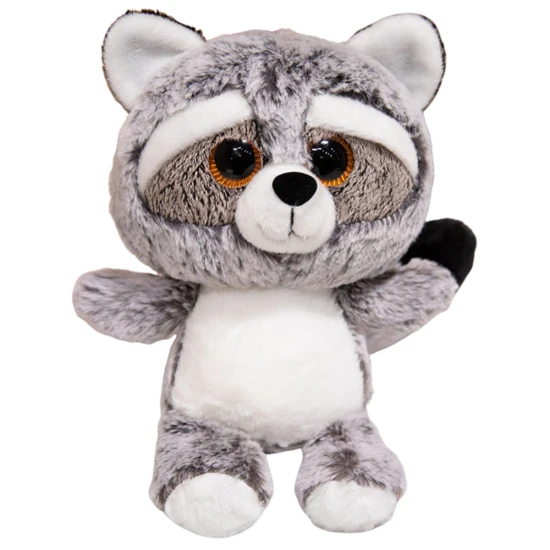 Plush Toy Raccoon Cuddly Toy Big Eyes 22cm Pliušiniai žaislai