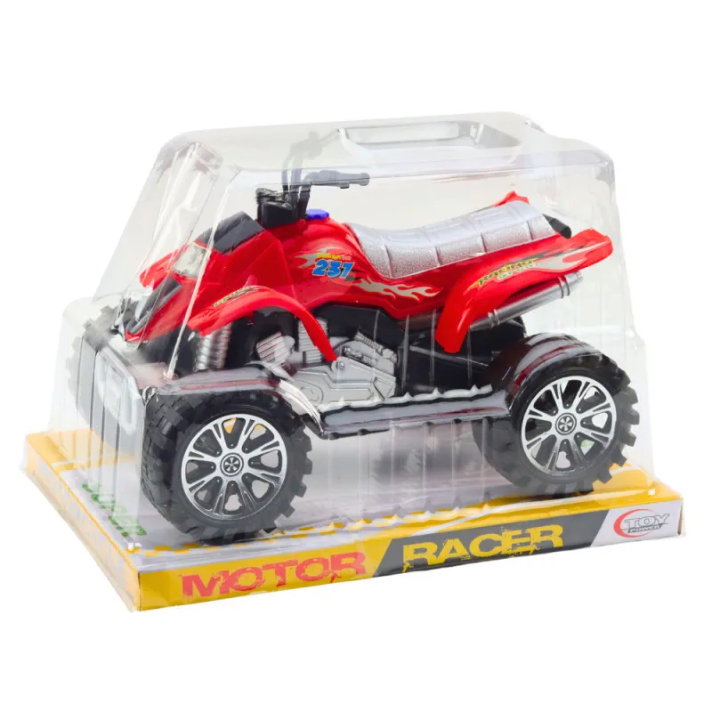 Quad Terrain Drive Treaded Wheels Red Mänguautod
