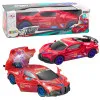 Sports Car Obstacle Sensor Led Ball 360° Rotation Lights Sound Red Mänguautod