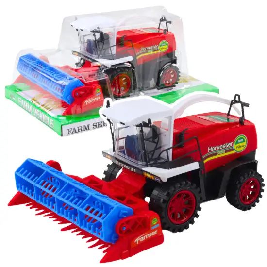 Combine Harvester Farm Agricultural Header Drive Red Žaisliniai automobiliai