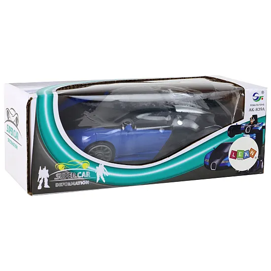 Robot Car 2in1 Bugatti Blue Light Effects Žaisliniai automobiliai
