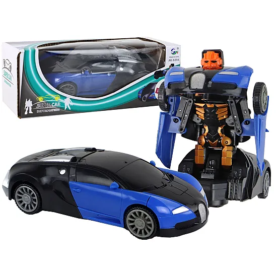 Robot Car 2in1 Bugatti Blue Light Effects Žaisliniai automobiliai