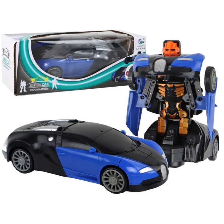 Robot Car 2in1 Bugatti Blue Light Effects Žaisliniai automobiliai