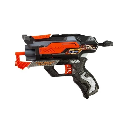 Juodas/raudonas šautuvas su šovinimis ir kauke Šautuvai