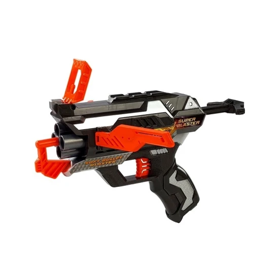 Juodas/raudonas šautuvas su šovinimis ir kauke Šautuvai