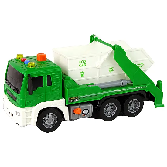 Green waste container truck