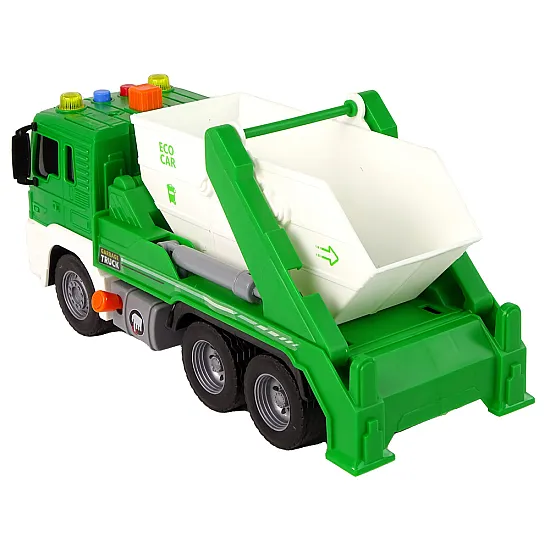 Green waste container truck