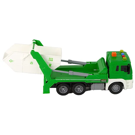 Green waste container truck