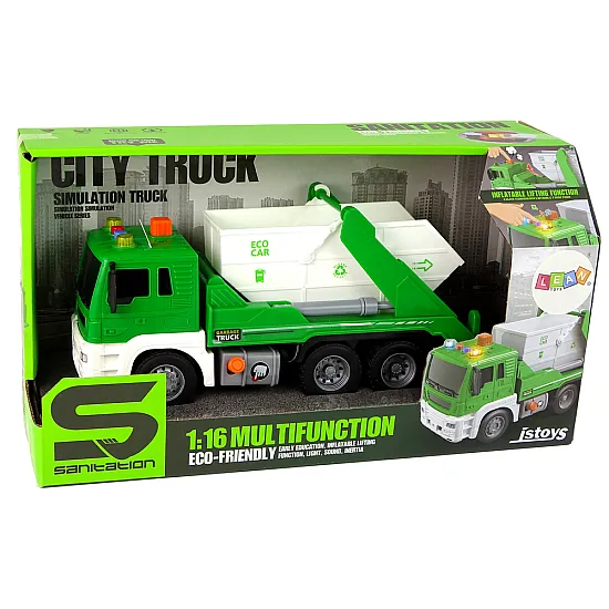 Green waste container truck