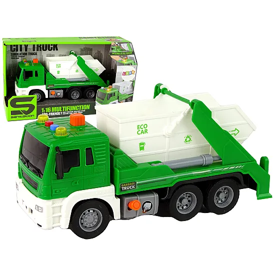 Green waste container truck