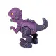 Mėlynas dinozauro kiaušinis su išardomu violetiniu dinozauru Dinozaurai