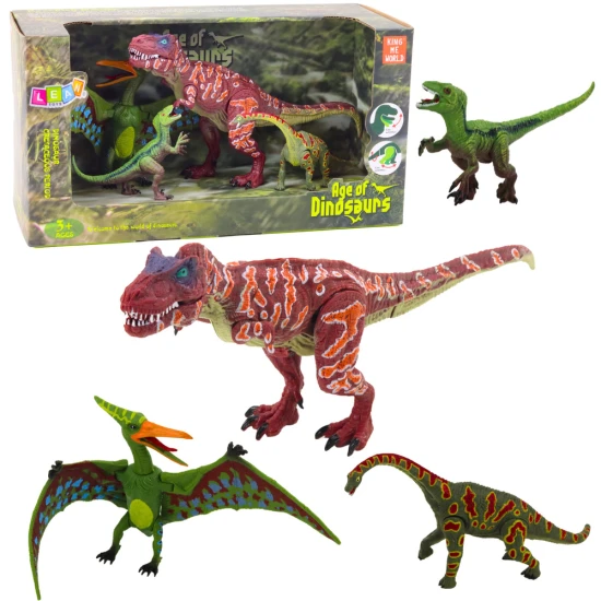 Judančių dinozaurų figūrų rinkinys 4 vnt. Dinozaurai