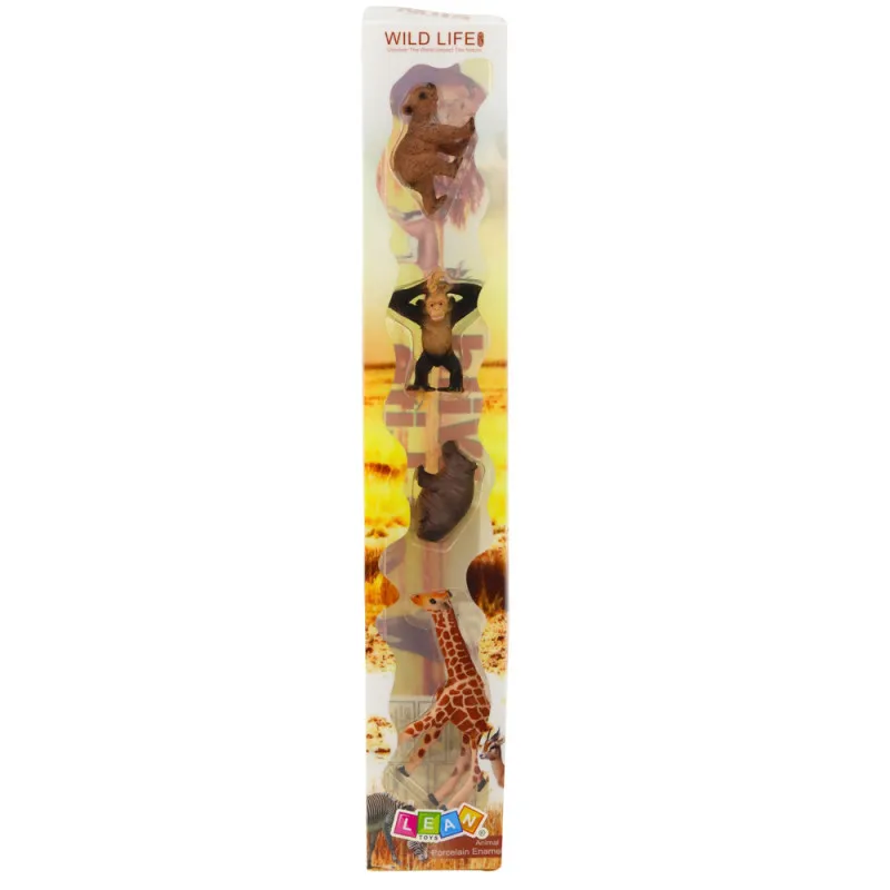 Laukinių gyvūnų mini figūrėlių rinkinys 6-9cm 4vnt Gyvūnų figurėlės