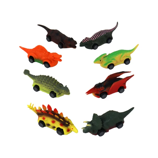 Spalvingų dinozaurų automobilių rinkinys 8 vnt Dinozaurai
